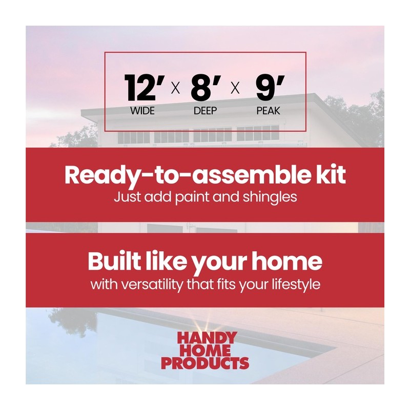 Handy Home PALISADE - 12' X 8' Wood Shed (19482-5)