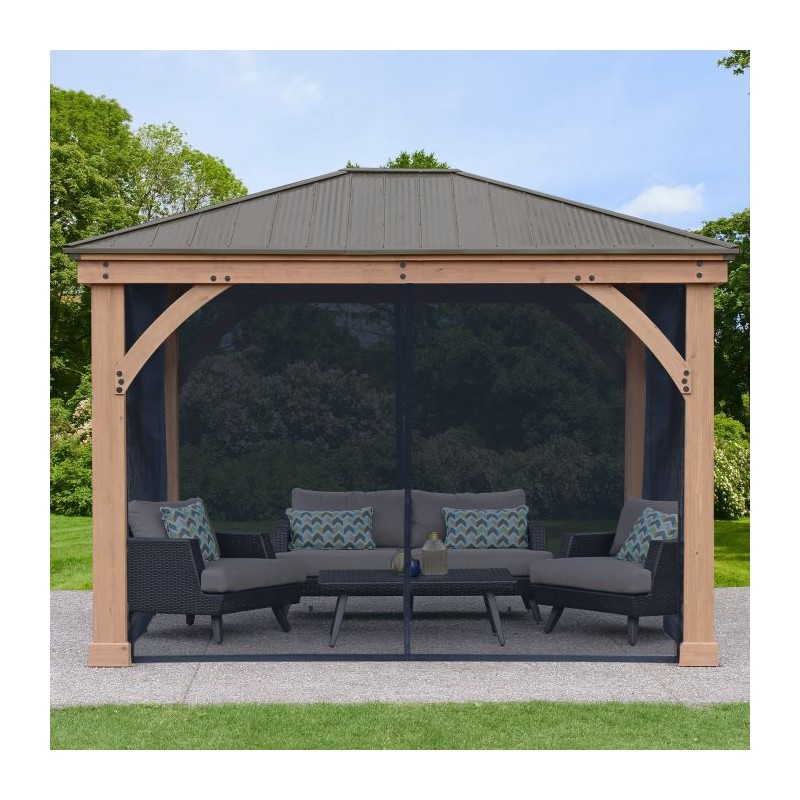 Yardistry 12 x 10 Gazebo Mesh Netting Kit (YM12938XCOM)