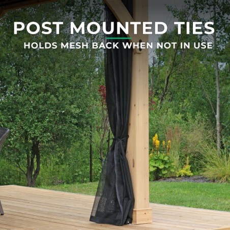 Yardistry Meridian 12 x 24 Gazebo Mesh Netting Kit (YM12789COM)