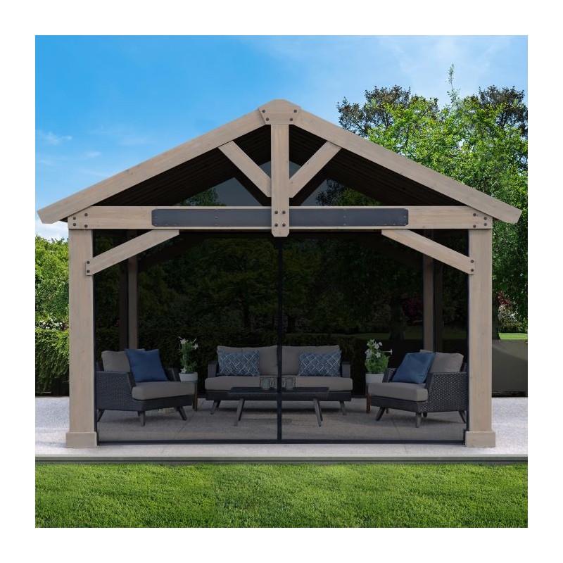 Yardistry Timber Frame Pavilion 16 x 14 Mosquito Mesh Kit (YM12928COM)