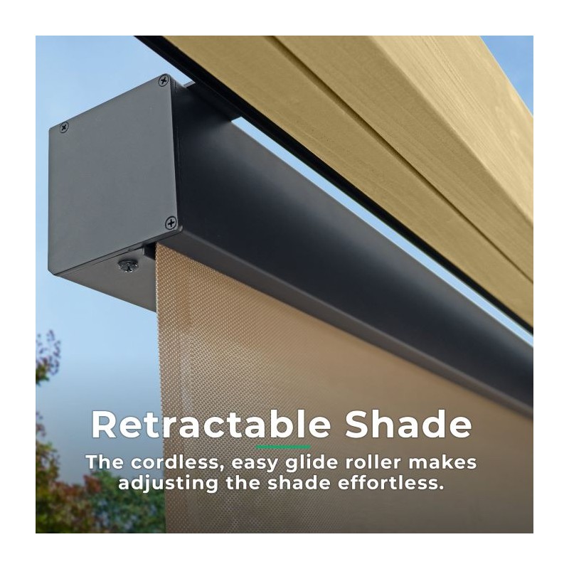 Yardistry 7.5 x 7.5 Outdoor Roller Shade Kit (YM12727COM)