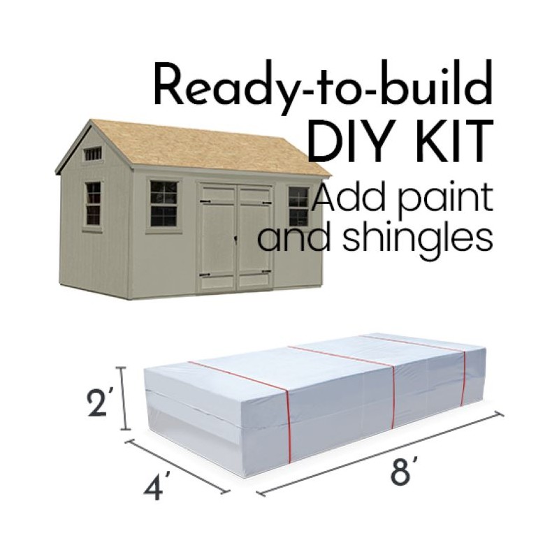 Handy Home Yardline Berkdale 14x8 Wood Shed with Floor (19464-1)