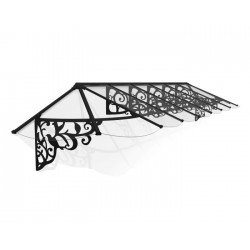Palram - Canopia Lily 4690 16' x 3' Awning - Black/Clear (HG9598)