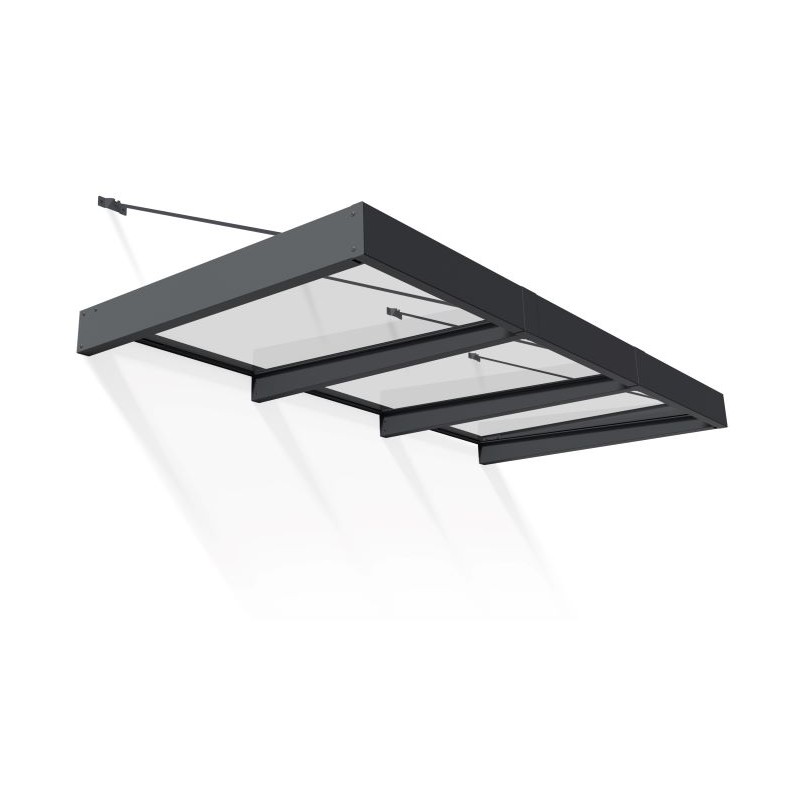 Palram - Canopia Sophia XL 3000 9' x 5' Awning - Gray/Clear  (HG9543)
