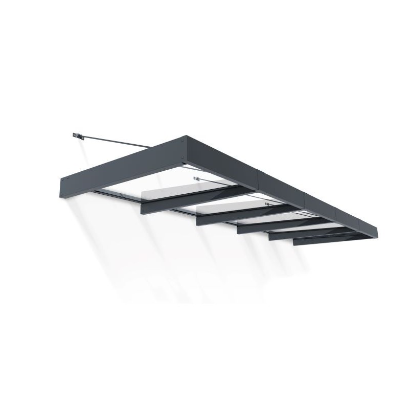 Palram - Canopia Sophia XL 5000 15' x 5' Awning Kit - Gray/Clear (HG9549)