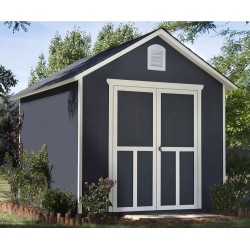 Handy Home Meridian 8x12 Wood Storage Shed Kit w/ Floor - Contemporary Style (19350-7)