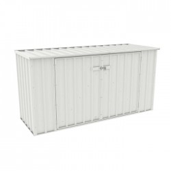 Absco Utility 7.5' x 2.5' Garbage Can Metal Storage Shed Kit - Surfmist (AB1052)
