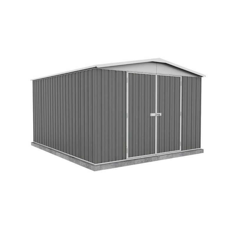 Absco Regent 10' x 12' Metal Garden Storage Shed Kit - Woodland Gray (AB1120)