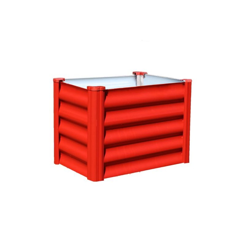 Absco Organic Garden Co. Hakea 1.8' x 1' x 1.3' Metal Kids Garden Bed Kit - Red (AB1312)