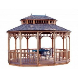 Handy Home 12x16 Monterey Oval Gazebo with Floor Kit (19520-4) 