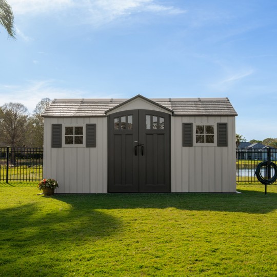 Lifetime 15x8 Dual Entry Plastic Storage Shed Kit (60410)