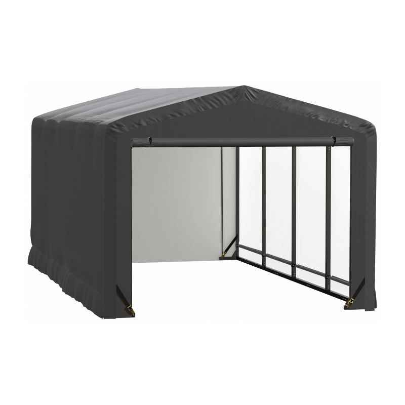 Shelterlogic ShelterTube 10x18x8 Garage Kit Wind and Snow Load Rated - Gray (SQAACC0103C01001808)