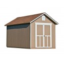 Handy Home Meridian 8x12 Wood Storage Shed Kit w/ Floor - Contemporary Style (19350-7)