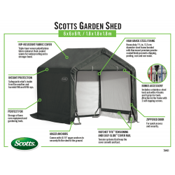 Shelter Logic Scotts 6x6x6 Storage Shed Kit Green Peak - (70491)