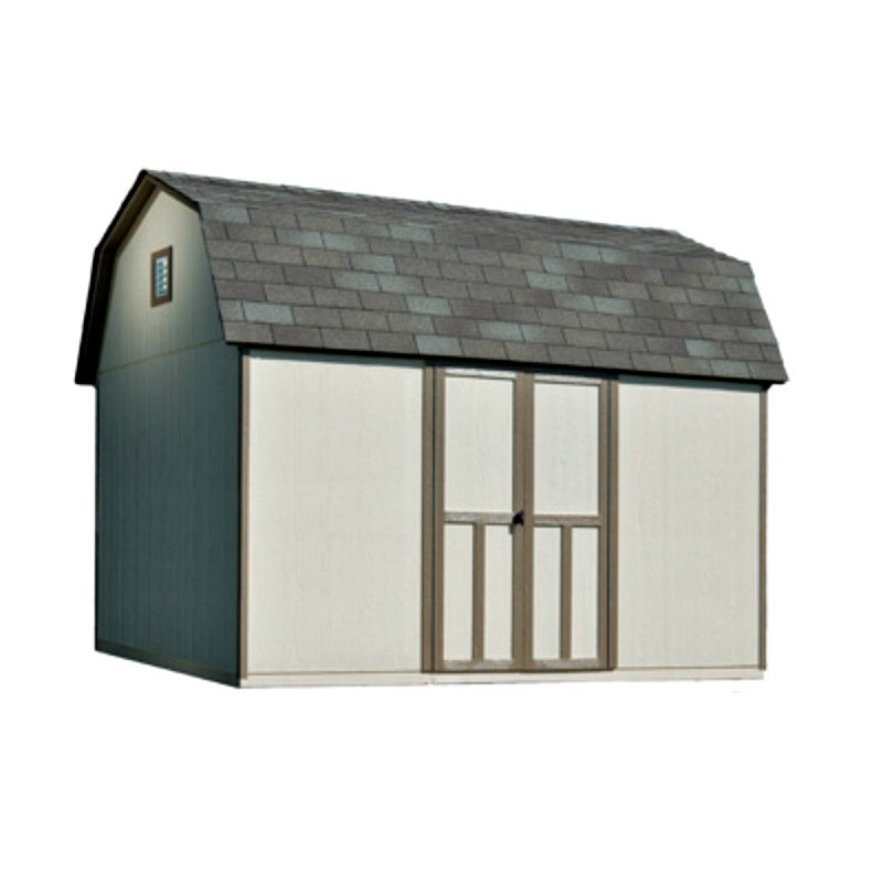 Handy Home Briarwood 12x8 Wood Storage Shed Kit w/ Floor - Barn Style (19354-5)