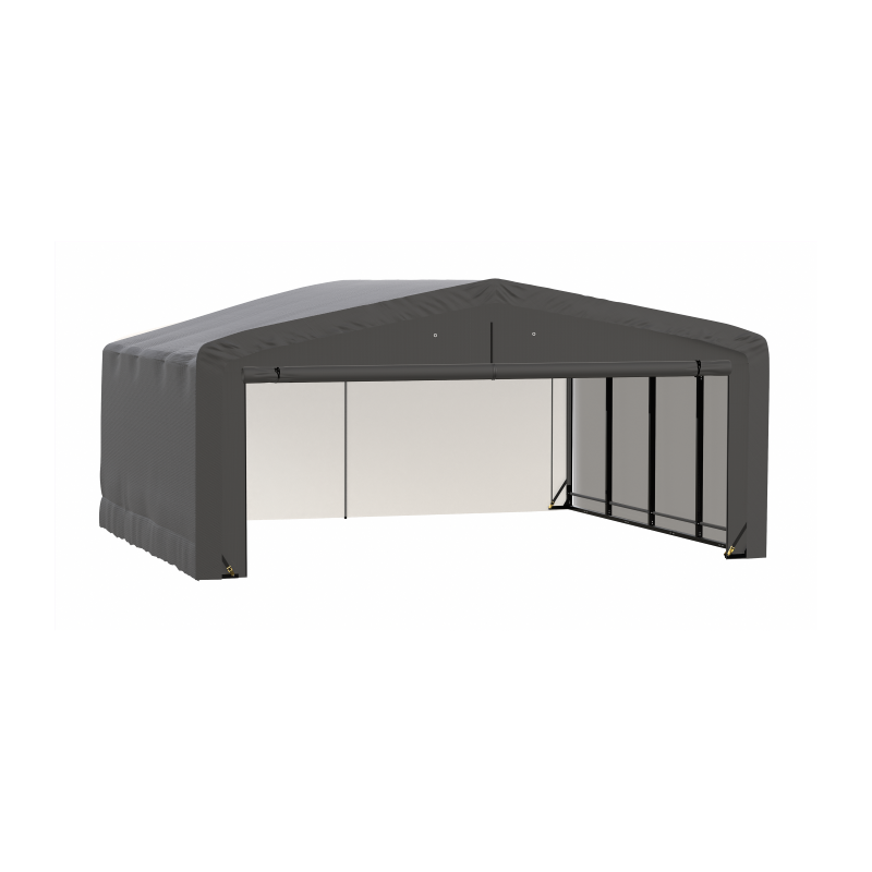 Shelterlogic ShelterTube 20x18x10 Garage Kit Wind and Snow Load Rated - Gray (SQAADD0103C02001810)