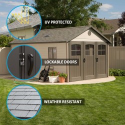 Lifetime 11x18.5 Storage Garage Kit w/ 9ft Wide Doors (60236)