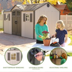 Lifetime 15x8 New Style Storage Shed Kit w/ Floor (60138)