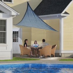 ShelterLogic 12x12 Heavyweight Shade Sail Triangle Kit - Sea Blue (25733)