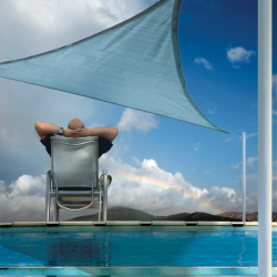 ShelterLogic 16x16 Heavyweight Triangle Shade Sail - Sea Blue (25734)