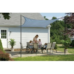 ShelterLogic 16x16 Heavyweight Square Shade Sail - Sea Blue (25736)