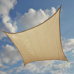 Shelter Logic 12ft Square Shade Sail - Sand (25731)