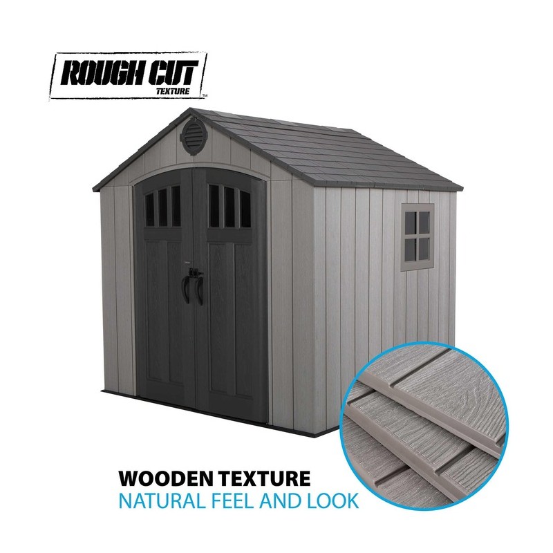 Lifetime 8 ft. x7.5 ft. Plastic Outdoor Storage Shed Kit (60299A)