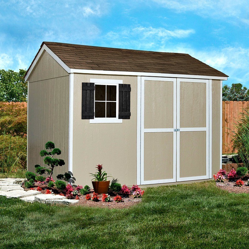 Handy Home Avondale 10x8 Wood Storage Shed Kit with Floor and Window (18242-6)