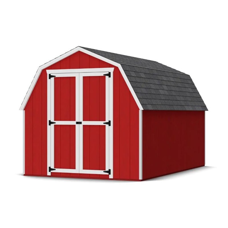 Little Cottage Co. 8x14 Value Gambrel Barn Shed Kit w/ 4' Sidewalls (8x14 VGB-4-PC)
