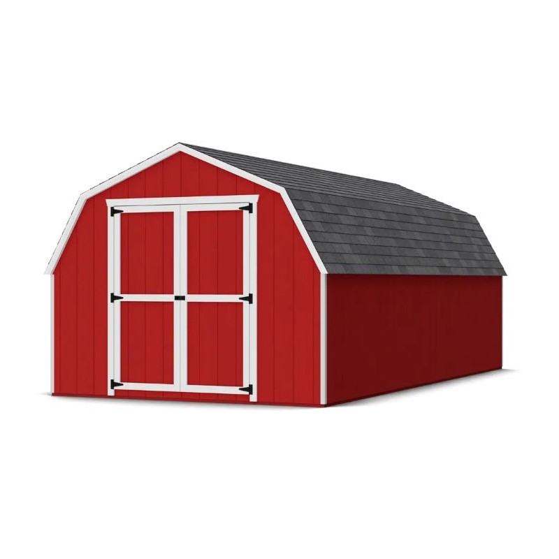 Little Cottage Co. 10x20 Value Gambrel Barn Shed Kit w/ 4' Sidewalls (10x20 VGB-4-PC)