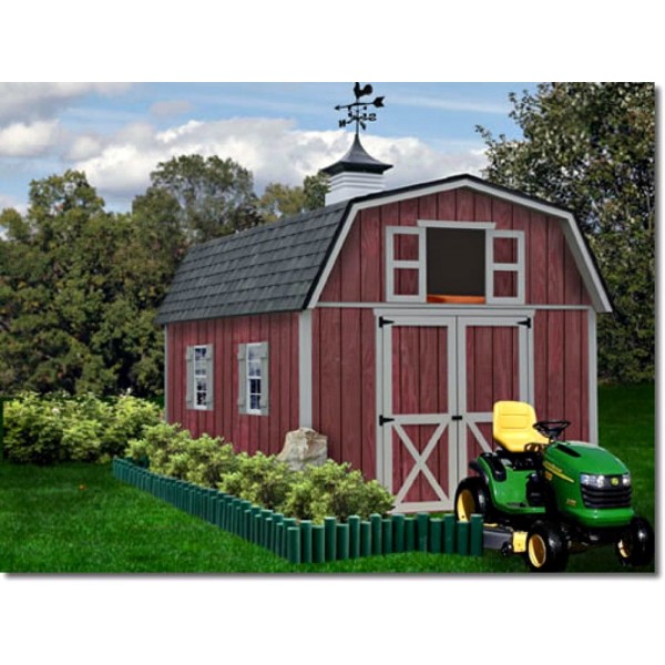 Best Barns Woodville 10x12 Wood Shed Kit - All Pre-Cut 