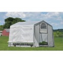 Shelter Logic 10x10x8 ft Rib Peak Style Greenhouse Kit - Translucent (70656)