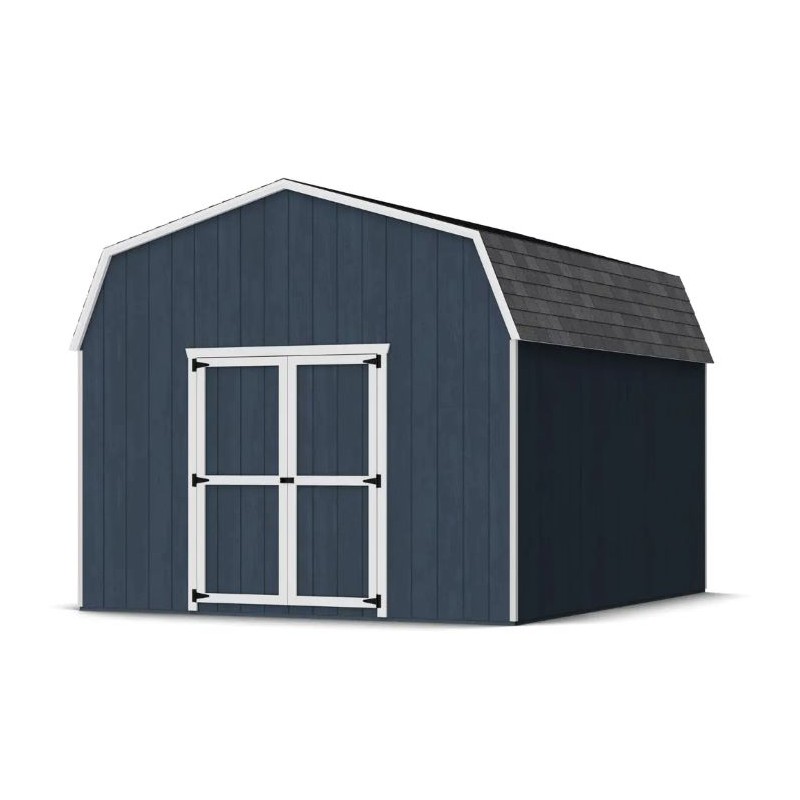 Little Cottage Co. 12x16 Value Gambrel Barn Shed Kit w/ 6' Sidewalls (12x16-VGB-6-WPC)