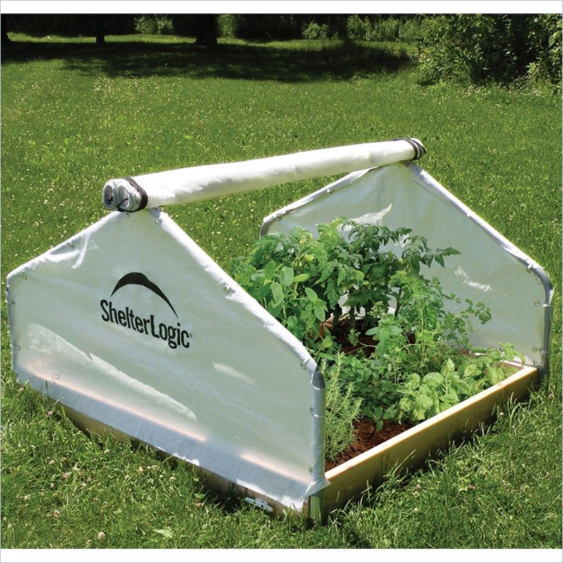 Shelter Logic 4x4x2'4 Peak Raised Bed Greenhouse - Roll-Up (70619)
