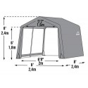 Shelter Logic 888 Peak Style Storage Shed  Grey 70423