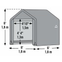 Shelter Logic 6x6x6 Peak Style Storage Shed Kit - Grey (70401)