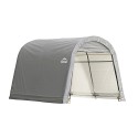 Shelter Logic 10x10x8 ft Round Style Storage Shed Kit - Grey (70435)