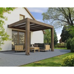 Palram - Canopia 10 x 11 Helsinki Patio Cover Kit - Brown/Light Gray (HG9263)