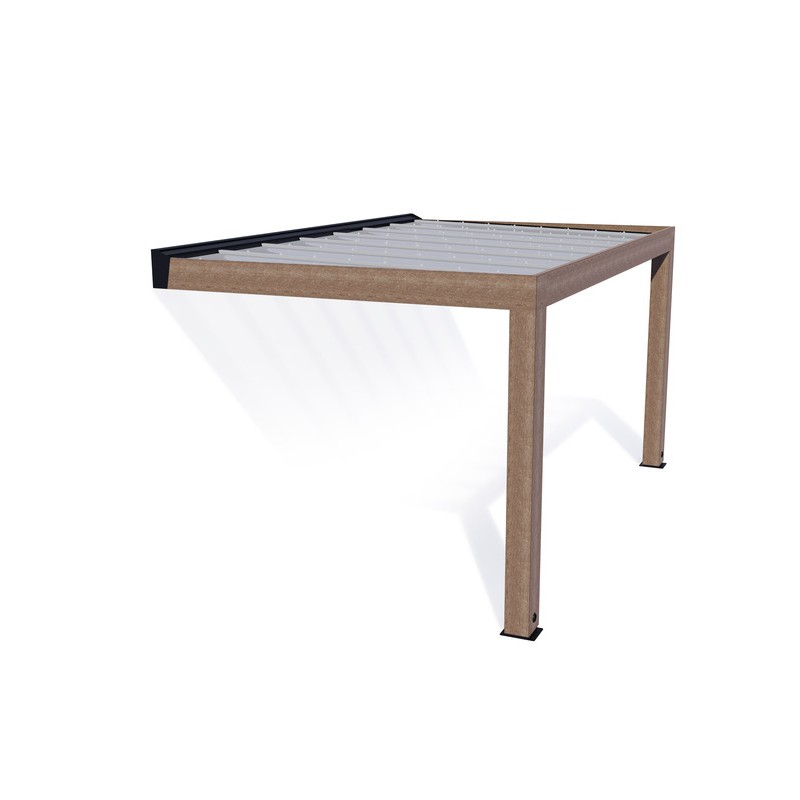 Palram - Canopia 10 x 15 Helsinki Patio Cover Kit - Brown/Light Gray (HG9264)