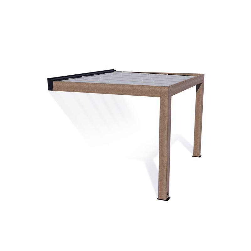 Palram - Canopia 10 x 17 Helsinki Patio Cover Kit - Brown/Light Gray (HG9265)