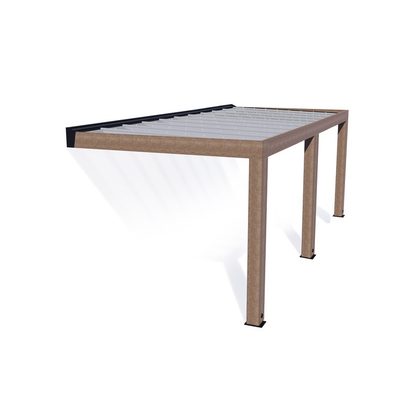 Palram - Canopia 10 x 20 Helsinki Patio Cover Kit - Brown/Light Gray (HG9266)