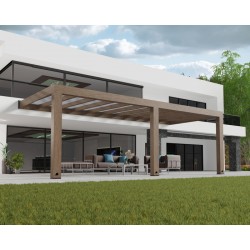 Palram - Canopia 10 x 24 Helsinki Patio Cover Kit - Brown/Light Gray (HG9268)