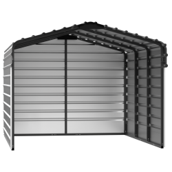 Arrow 3-Sided 10x20x9 Galvanized Steel Enclosure Carport Kit - Eggshell (CPH102009ECL3)