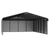 Arrow 3-Sided 20x24x7 Galvanized Steel Carport Kit - Charcoal (CPHC202407ECL3)