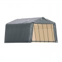 Shelter Logic 13x24x10 Peak Style Portable Garage Kit - Grey (74432)