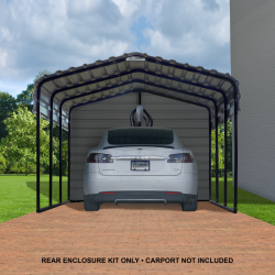 Arrow Steel Carport 10x7 Rear Wall Kit - Charcoal (ECL1007CCXR)