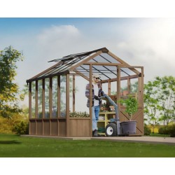 Palram-Canopia Natura 8x12 Cedar Greenhouse Kit - Brown (HG5704)