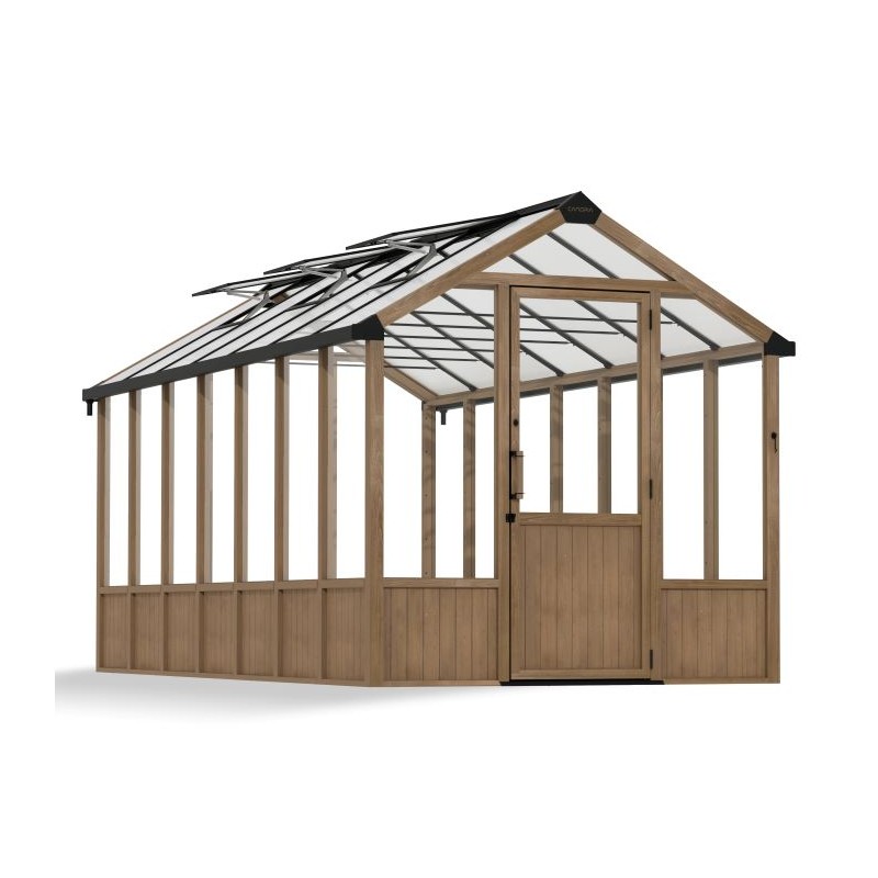 Palram-Canopia Natura 8x17 Cedar Greenhouse Kit - Brown (HG5705)