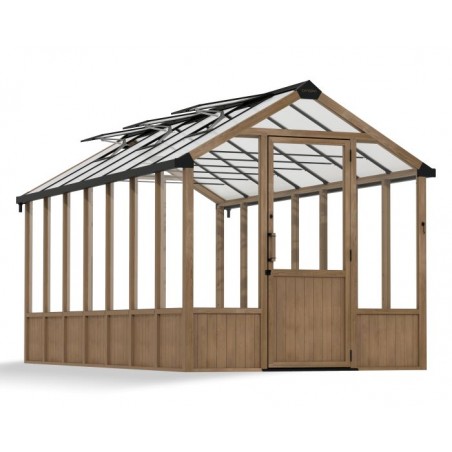 Palram-Canopia Natura 8x17 Cedar Greenhouse Kit - Brown (HG5705) Palram-Canopia Natura 8x17 Cedar Greenhouse Kit - Brown (HG5705)