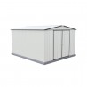 Absco Regent 10' x 12' Metal Garden Storage Shed Kit - Surfmist/Monument (AB1121)